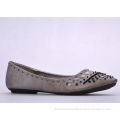 Spring Studs Womens Ballerina / Ballet Flat Shoes With Canvas Lining